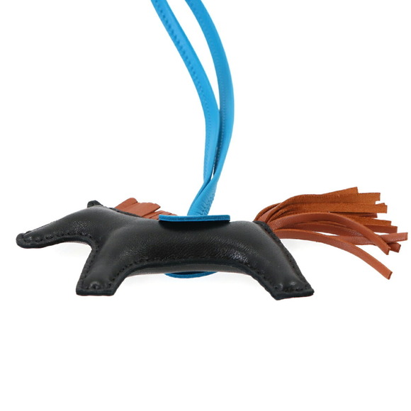 Hermes Hermès Rodeo PM handbag charm, Anjo Milo in black, gold, and blue Zanz... - Picture 4 of 5